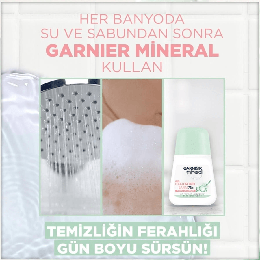 Garnier Mineral Hyaluronik Bakım Roll-On 50 ml-Uzun Süreli Etki