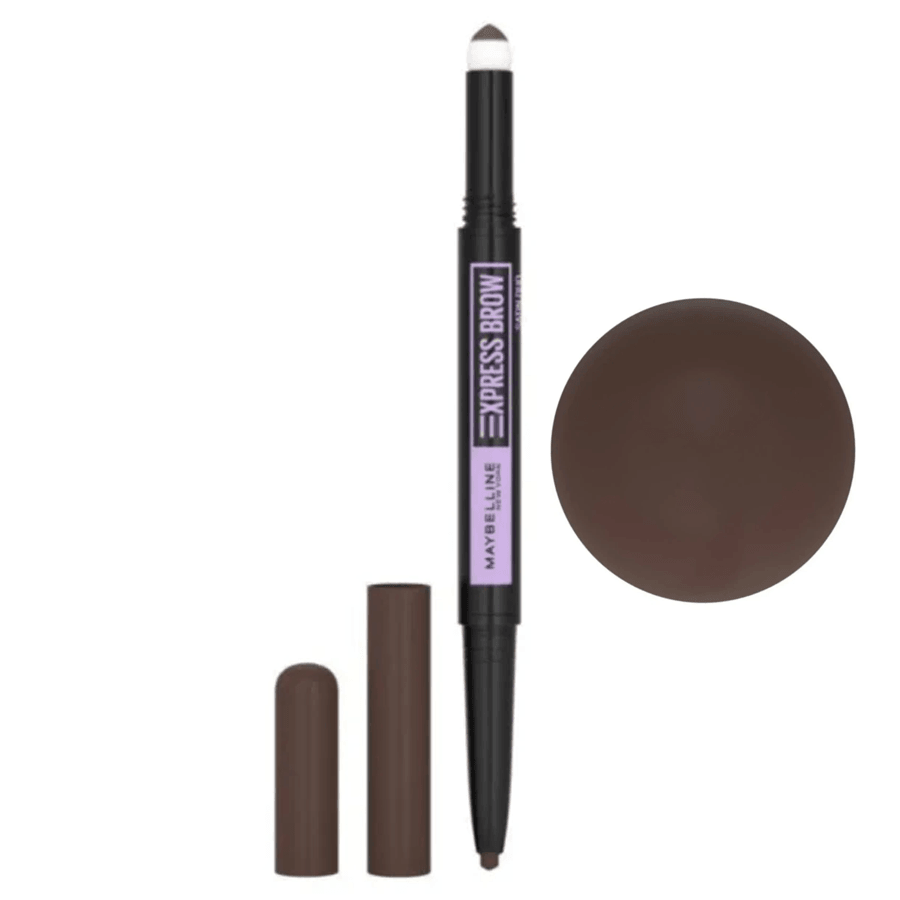 Maybelline Express Brow Satin Duo Çift Taraflı Kaş Kalemi-04 Koyu Ton