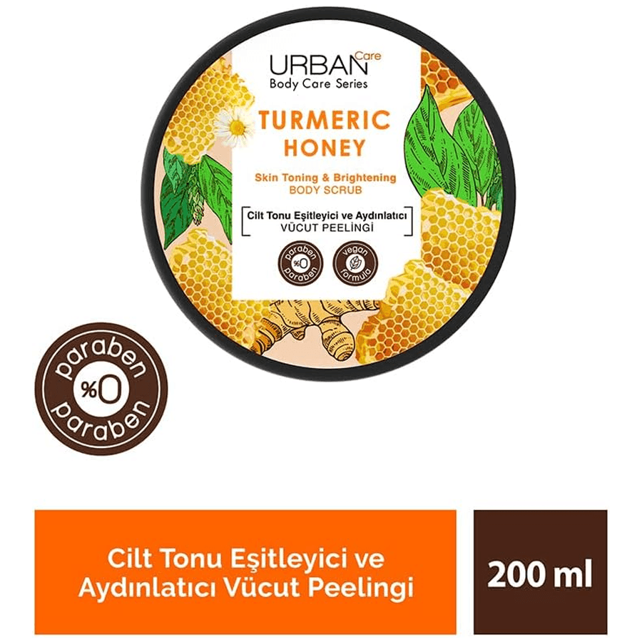 Urban Care Turmeric Honey Cilt Tonu Esitleyici ve Aydınlatıcı Vücut Peelingi 200ml