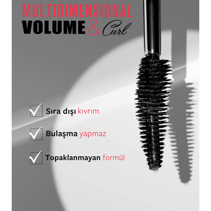 Pastel Multidimensional Volume&Curl Mascara-Siyah  Maskara