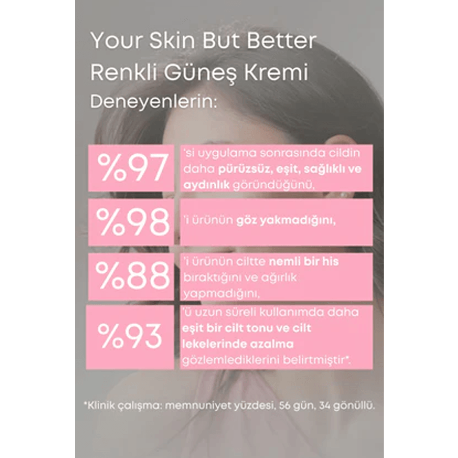 Birdiejay Your Skin But Better Renkli Mineral Güneş Kremi 50ml - Light