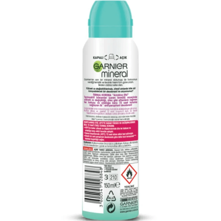 Garnier Termal Koruma Deodorant Sprey 150ml-Terleme Karşıtı