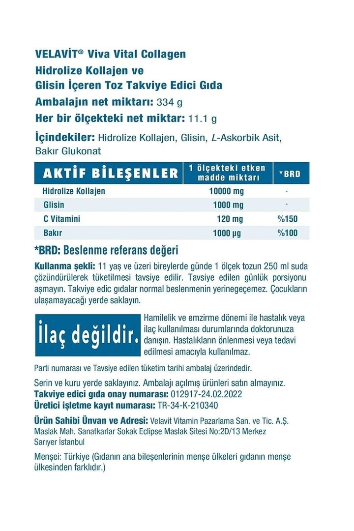 Viva Collagen Kavanoz 334 gr