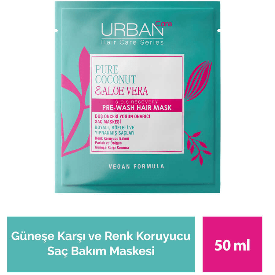 Urban Pure Care Coconut & Aloe Vera Duş Öncesi Saç Bakım Maskesi 50ml