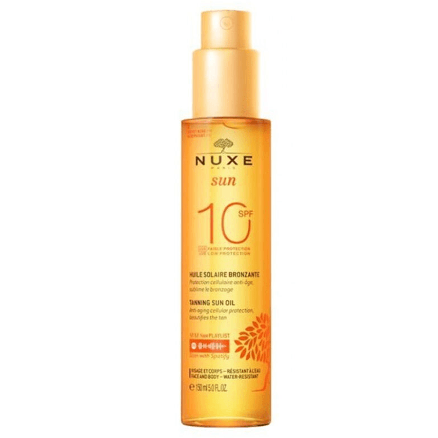 Nuxe Sun Huile Solaire SPF 10 150ml-Bronzlaştırıcı Yüz ve Vücut Yağı