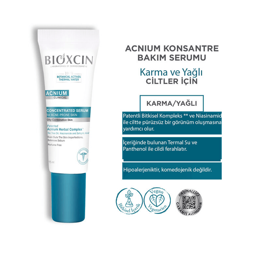 Bioxcin Acnium Serum 15ml - Konsantre Bakım Serumu