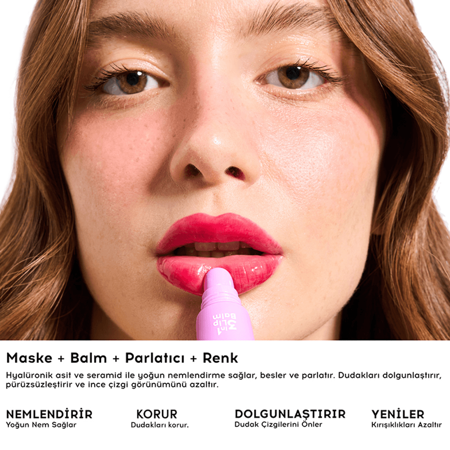 Cream Co. 3in1 Lip Balm 10ml - Strawberry Sorbet