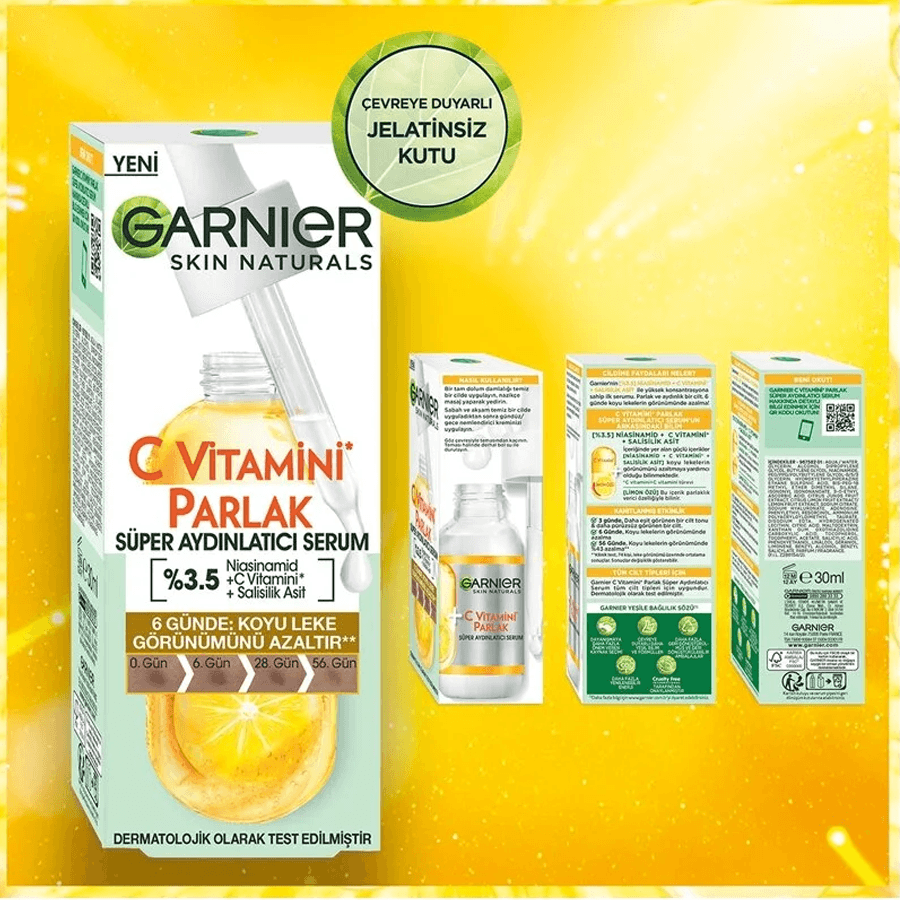 Garnier C Vitamini Parlak Süper Aydınlatıcı Serum 30ml-Koyu Leke