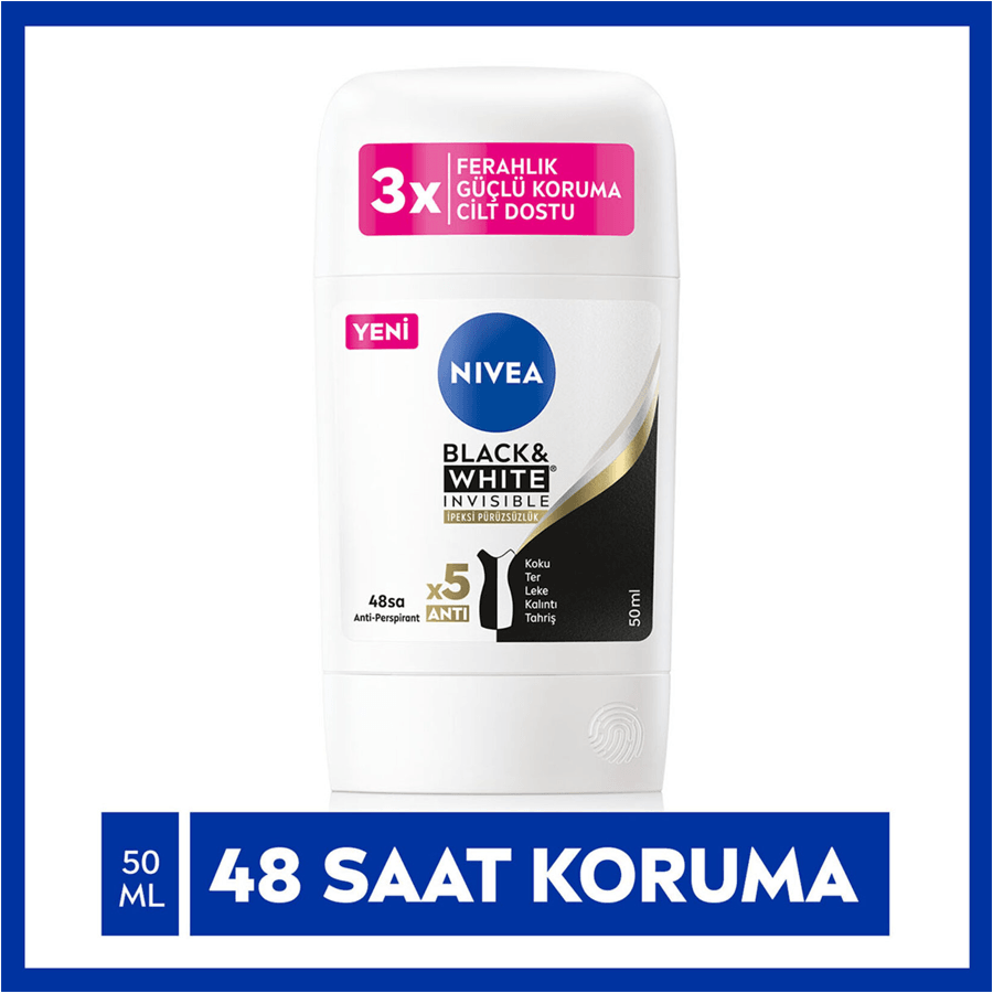 Nivea Black & White Clear Stick 50ml-Kadın