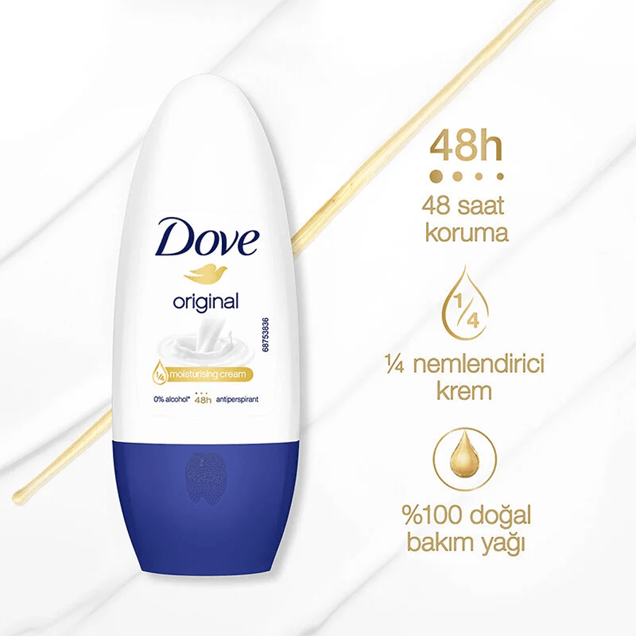 Dove Original Roll On 50ml-Nemlendirici Krem Etkili