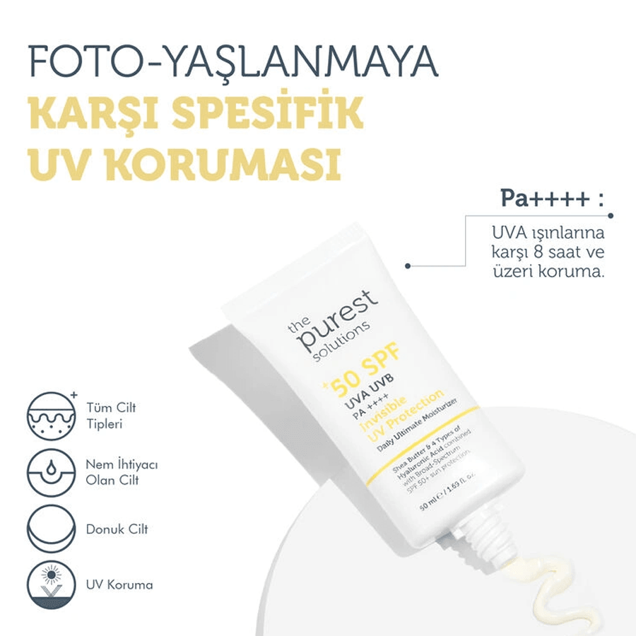 The Purest Solutions Spf50+ Invisible UV Protectin Cream 50ml-Güneş Koruyucu