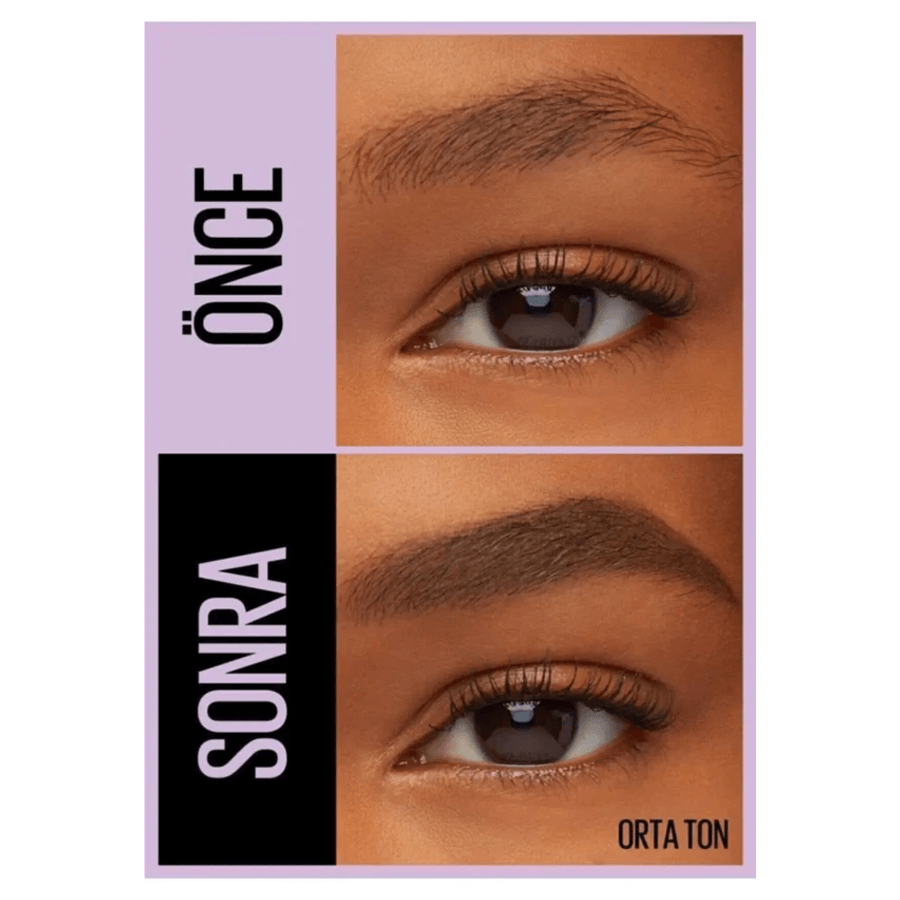 Maybelline Express Brow Satin Duo Çift Taraflı Kaş Kalemi-02 Orta Ton