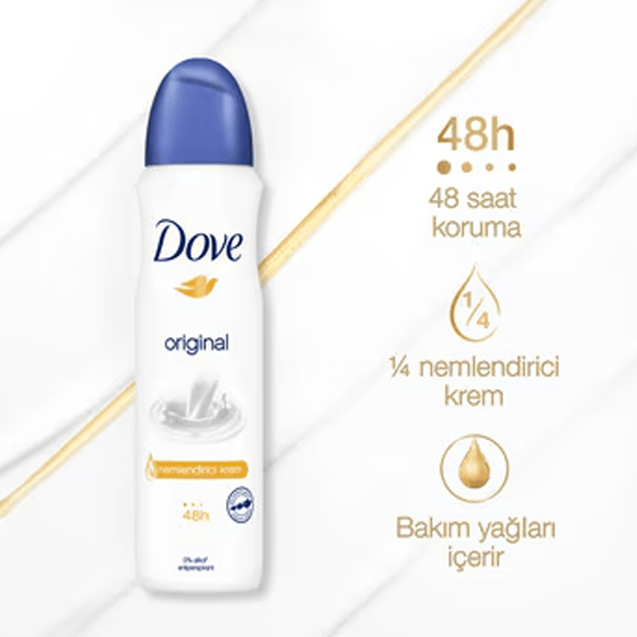 Dove Original Deodorant Sprey 150ml-Terlemeye Karşı