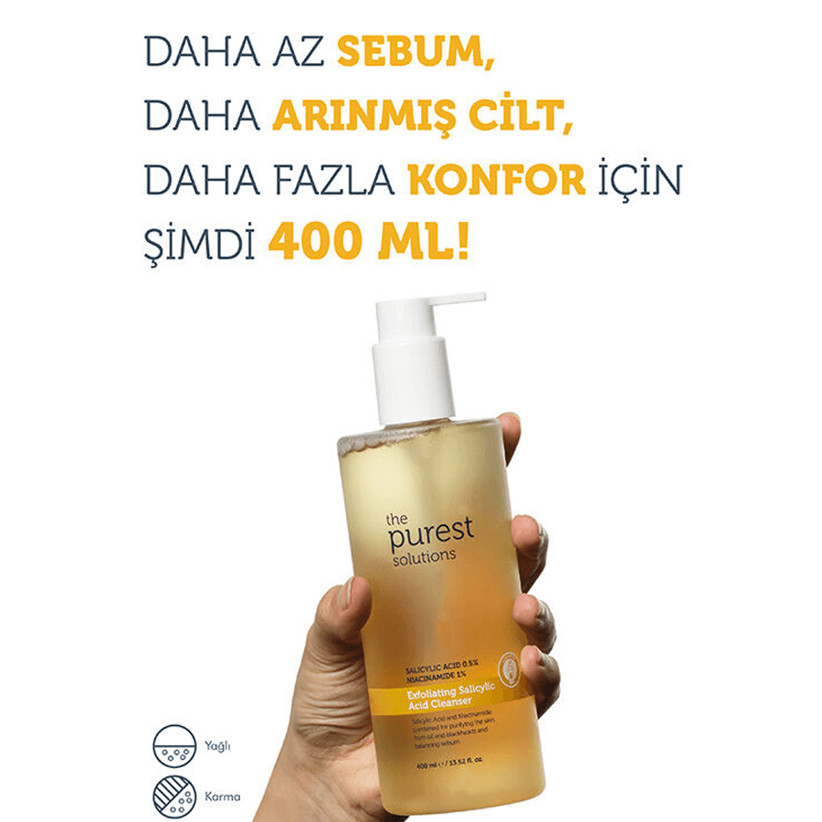 The Purest Solutions Exfoliating Salicylic Acid Cleanser 400ml - Temizleyici Jel