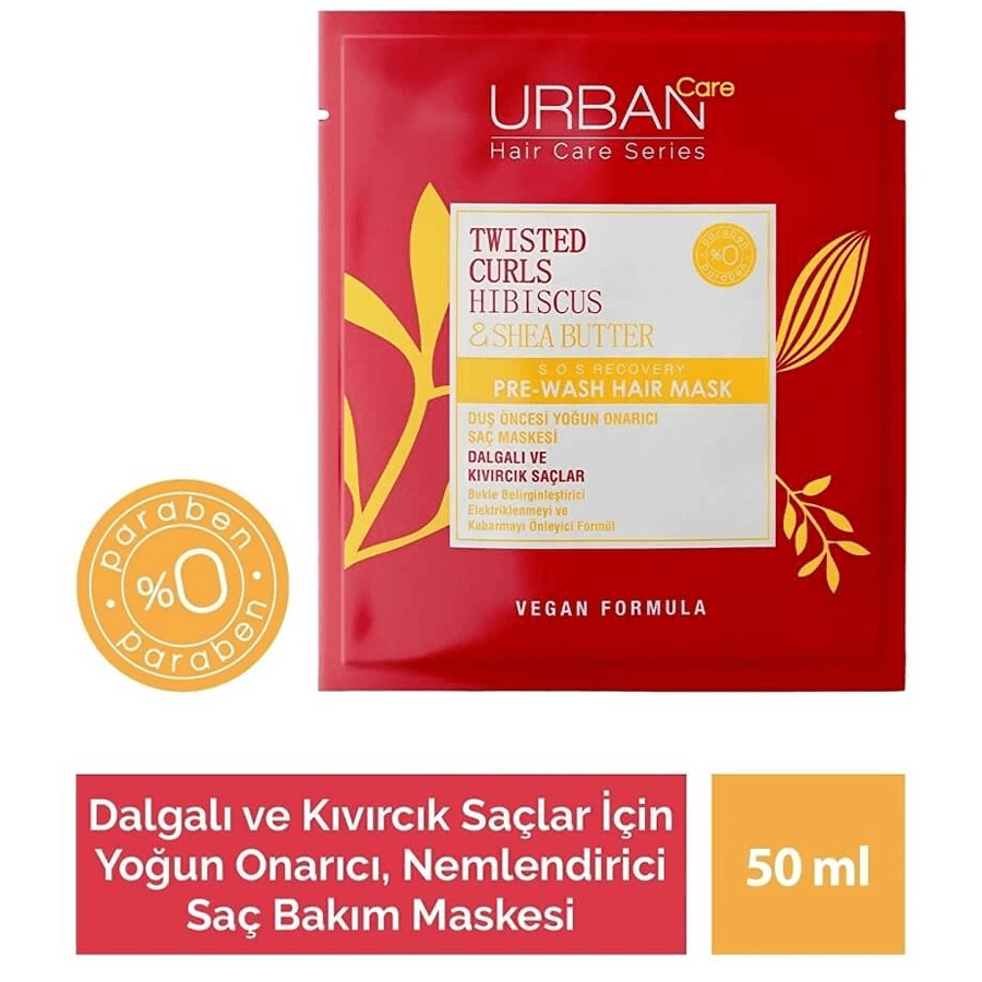 Urban Care Hibiscus ve Shea Butter Bukle Belirginleştirici Saç Bakım Maskesi 50ml