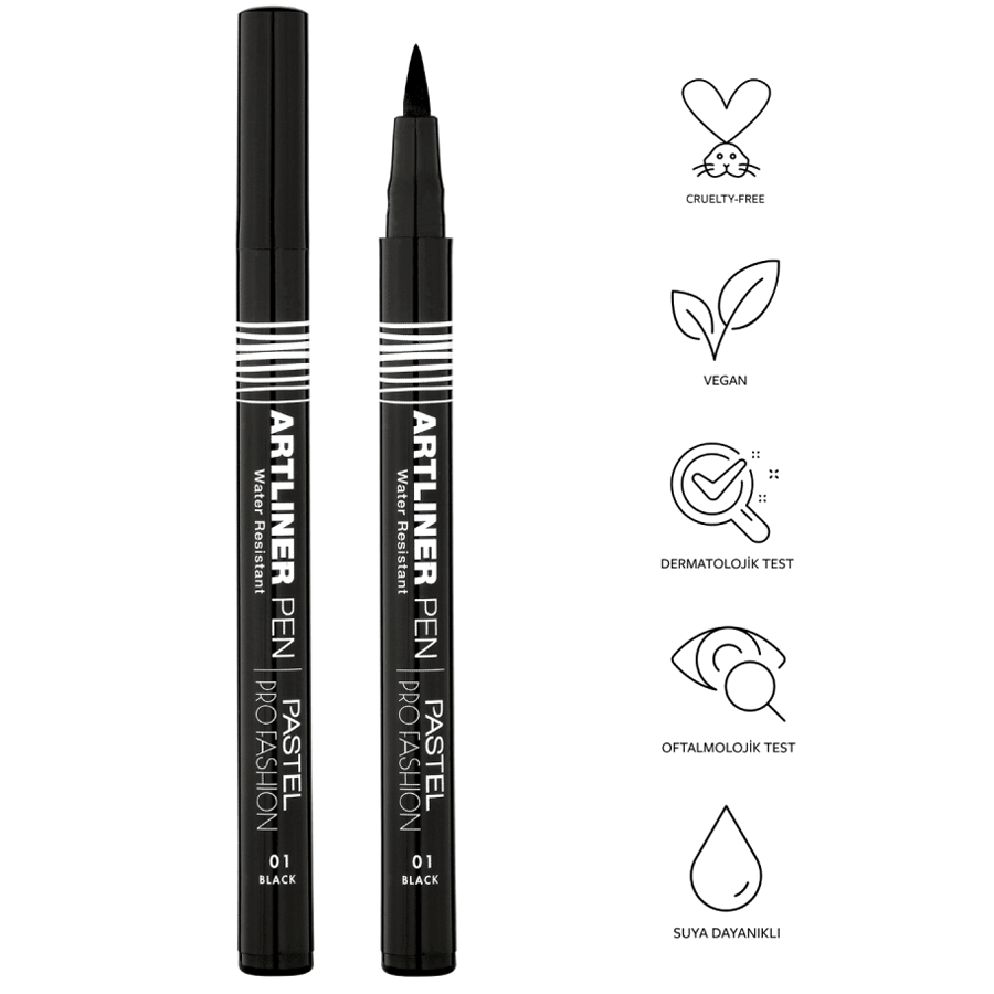 Pastel Artliner Pen 0.8ml-Artliner Kalem 01 Black