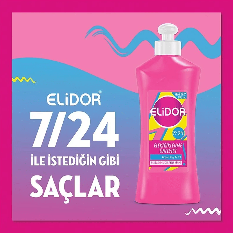 Elidor 7/24 Elektriklenme Önleyici Saç Bakım Kremi 265ml