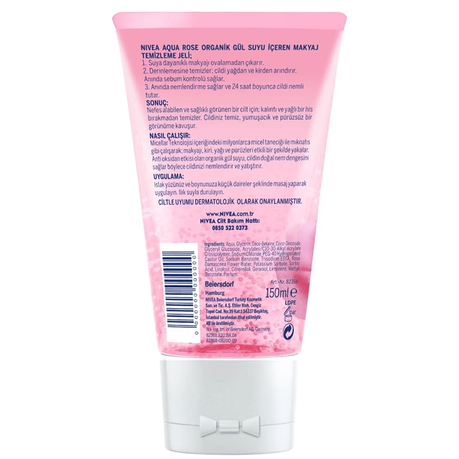 Nivea Aqua Rose Makyaj Temizleme Jeli 150ml-Yüz ve Dudak