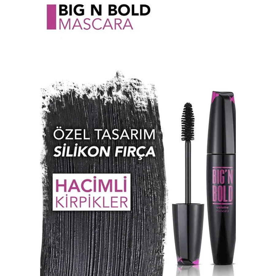 Flormar Big'n Bold Volume Hacim Veren Siyah Maskara 15ml