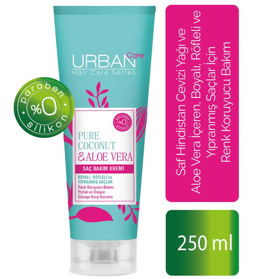 Urban Care Pure Coconut Aloe Vera Saç Bakım Kremi 250ml-Boyalı Saçlar