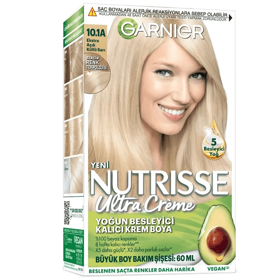 Garnier Nutrisse Ultra Creme 10.1A Extra Açık Küllü Sarı-Saç Boyası