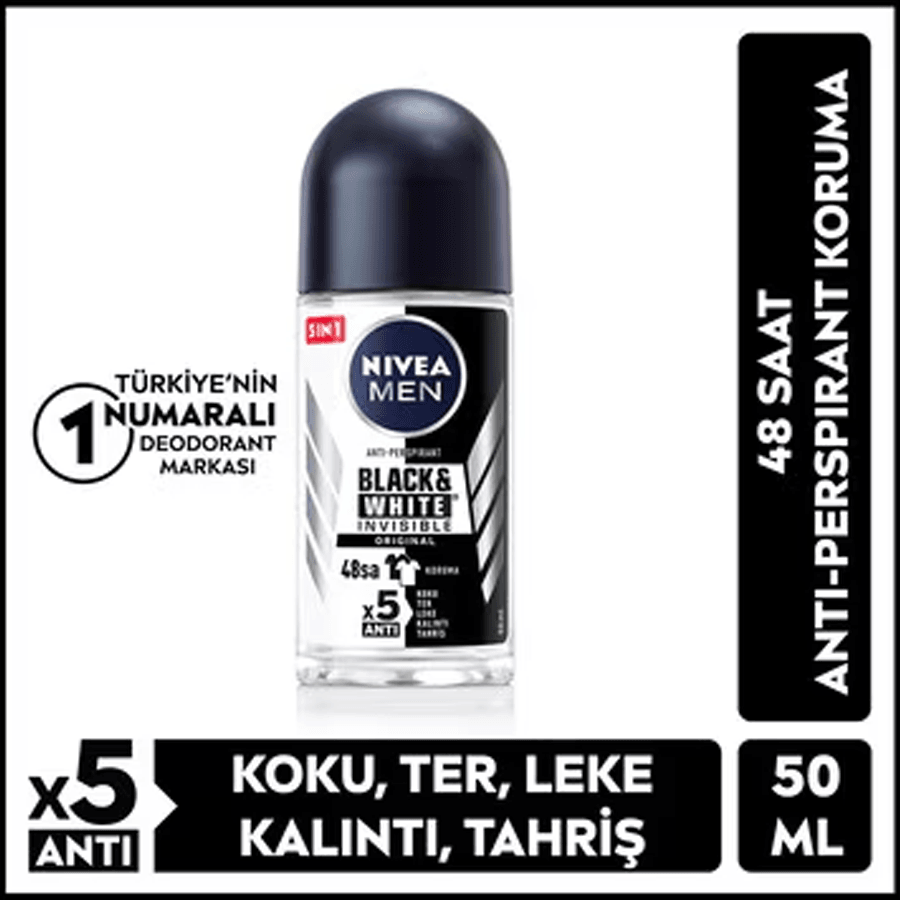 Nivea Men Black & White Original Roll-On 50ml-Leke Karşıtı