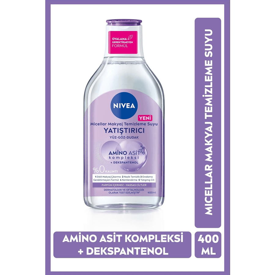 Nivea Yatıştırıcı Micellar Makyaj Temizleme Suyu 400ml-Yüz,Göz ve Dudak