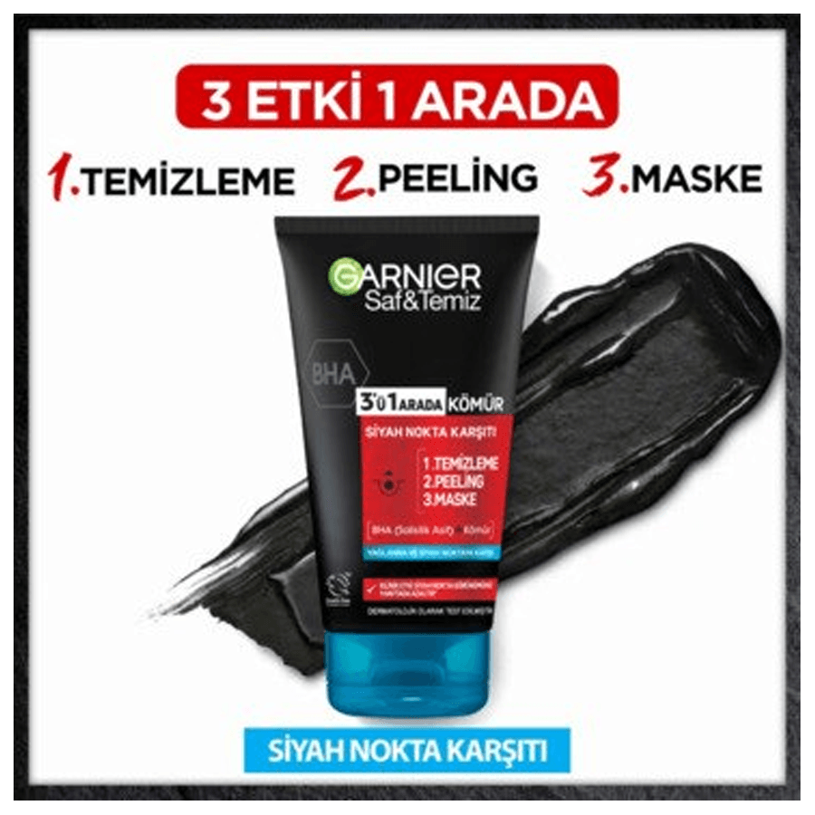 Garnier Saf ve Temiz Kömürlü 3'ü 1 Arada 150ml