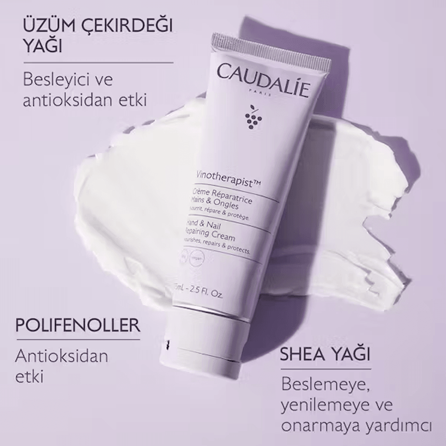 Caudalie Vinotherapist Hand & Nail Repairing Cream 75ml-El ve Tırnak Kremi