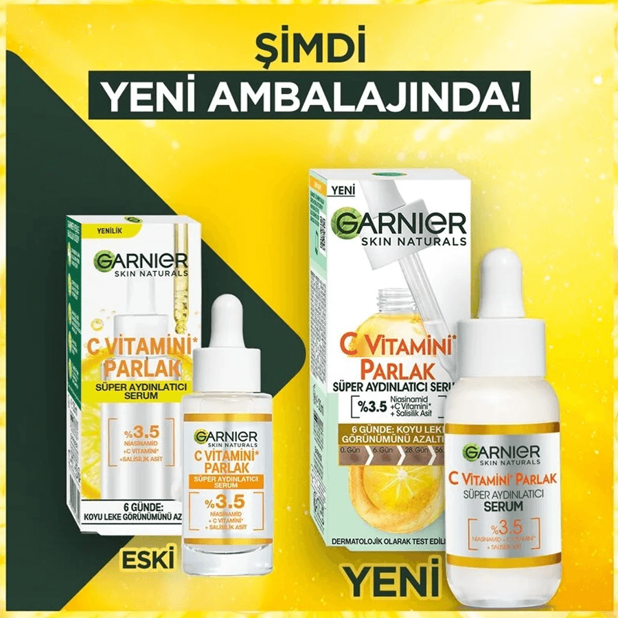 Garnier C Vitamini Parlak Süper Aydınlatıcı Serum 30ml-Koyu Leke