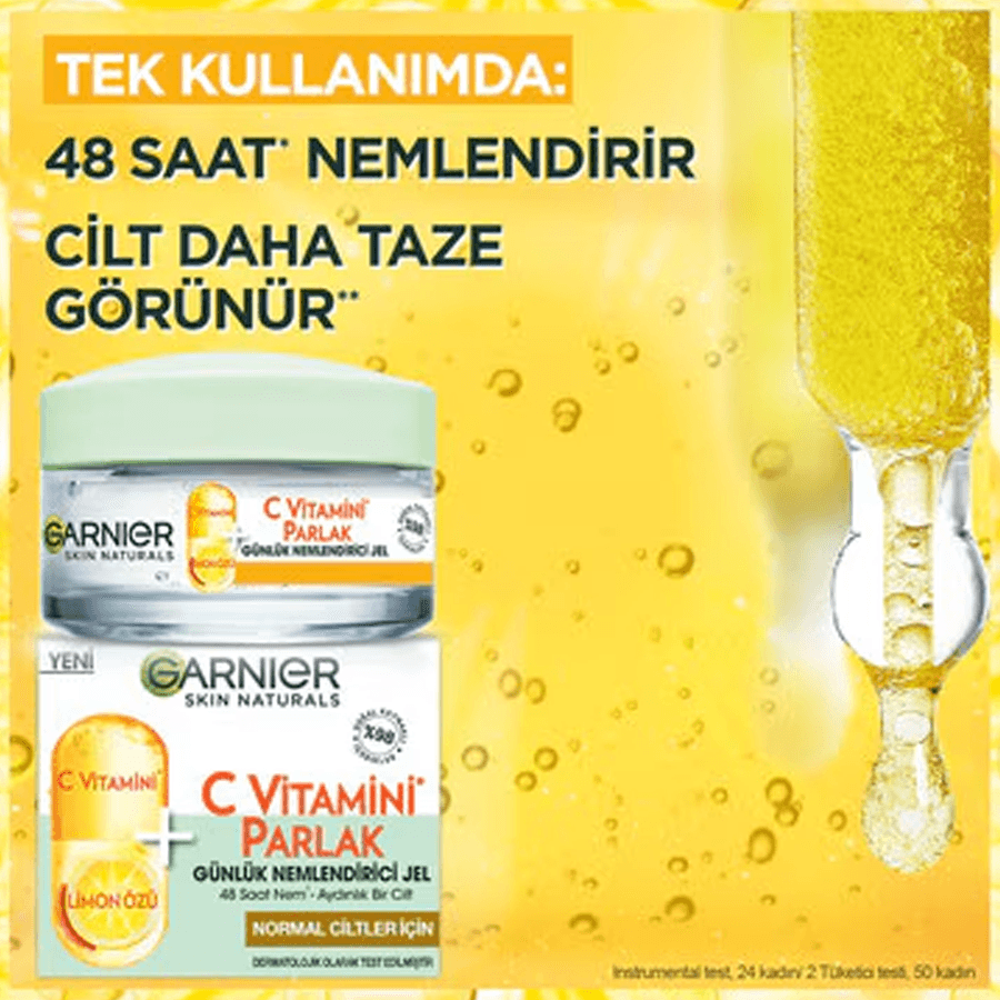 Garnier C Vitamini Parlak Günlük Nemlendirici Jel 50ml-Normal Cilt