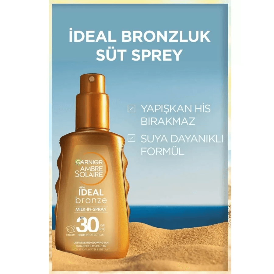 Garnier Ambre Solaire Ideal Bronze Milk-In Sprey +30 150ml-Bronzlaştırıcı Sprey