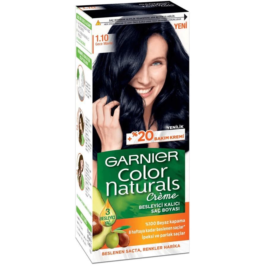 Garnier Color Naturals Creme 1.10 Gece Mavisi-Saç Boyası