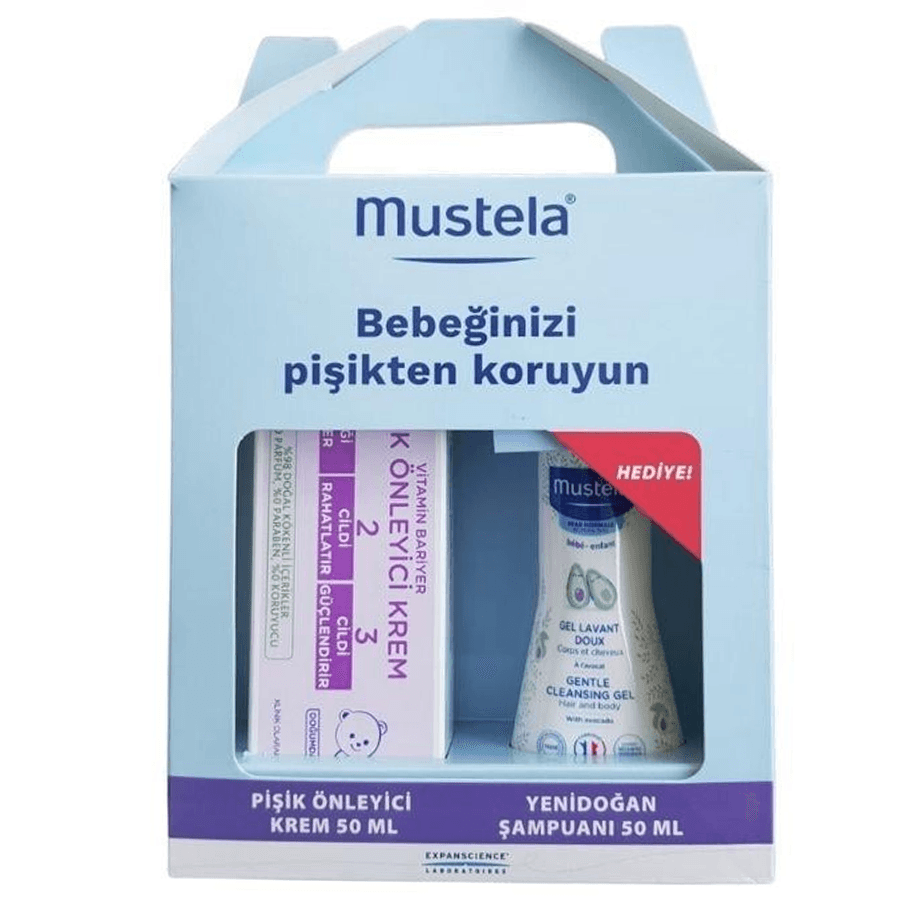 Mustela Vitamin Barrier Pişik Kremi-Yenidoğan Şampuan Hediye 50ml 