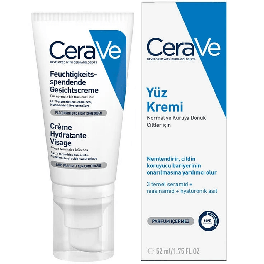 CeraVe Nemlendirici Yüz Kremi 52ml-Kuru Ciltler