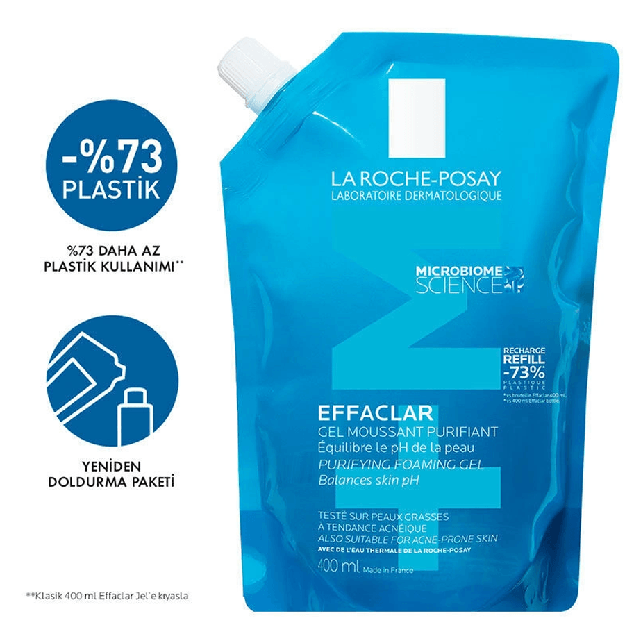 La Roche Posay Effaclar Temizleme Jeli Yeniden Dolum Paketi 400ml-Refill