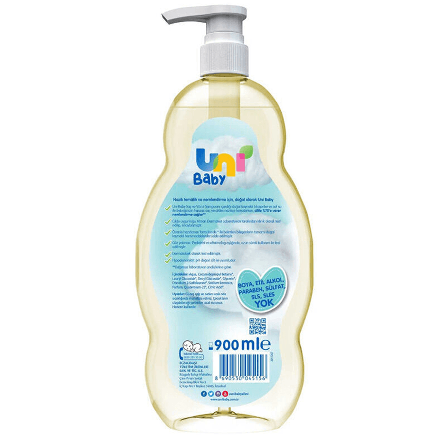 Uni Baby Saç Vücut Şampuanı 900ml