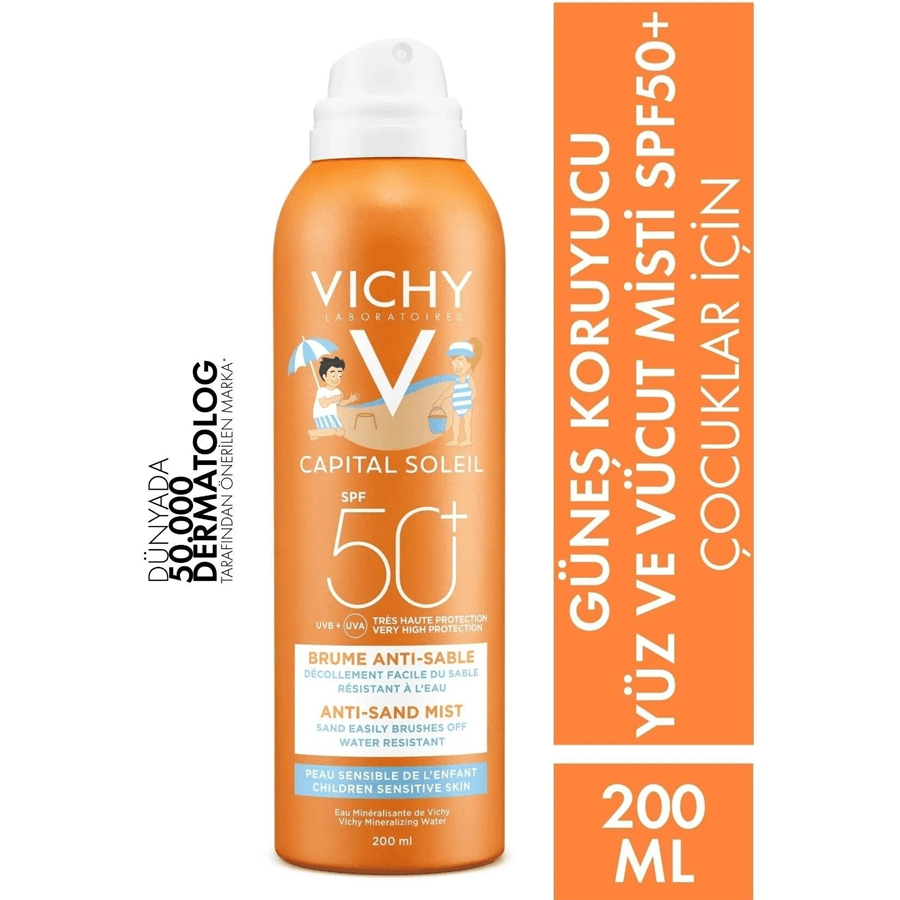 Vichy Capital Soleil Anti-Sand Mist For Kids 200ml-Çocuk Güneş Koruyucu