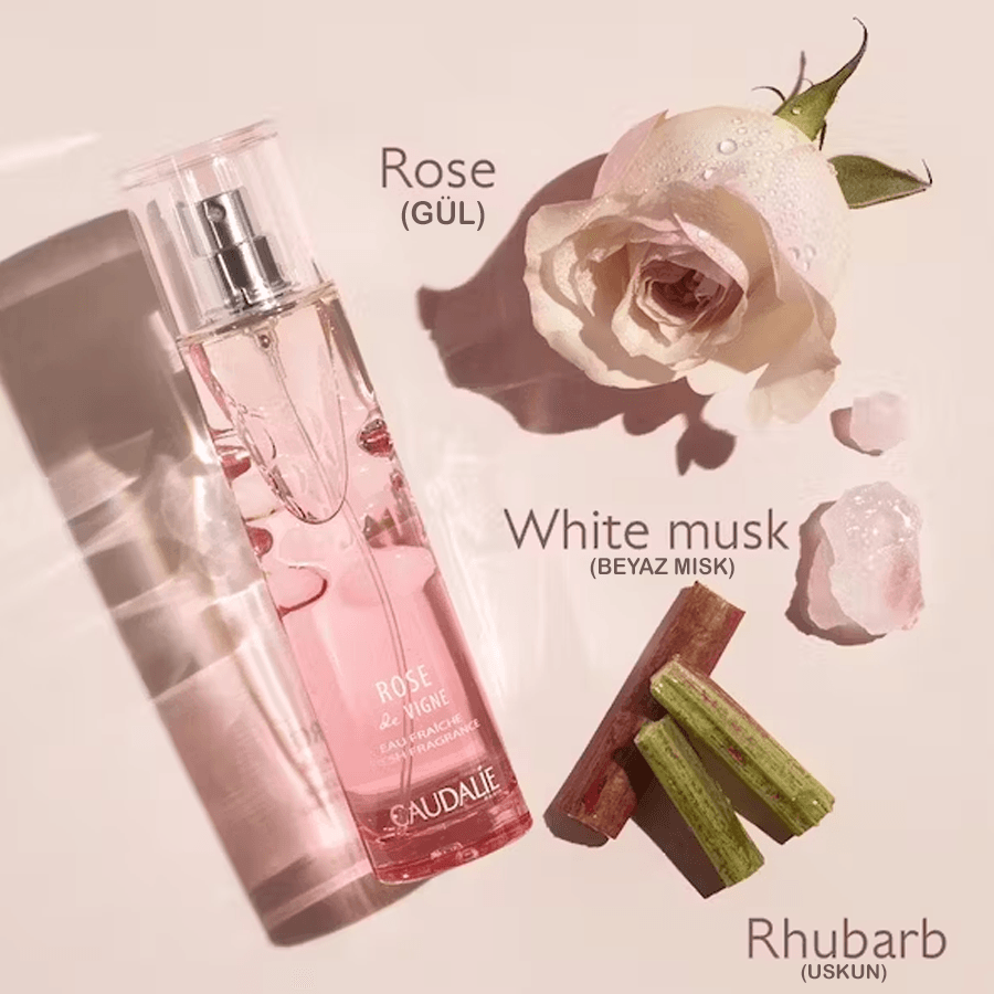 Caudalie Rose De Vigne Fresh Fragrance 50ml-Gül Aromalı Parfüm