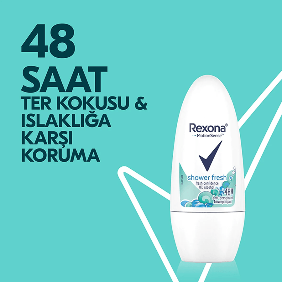 Rexona Shower Fresh Antiperspirant Kadın Roll On Deodorant 50ml-Terlemeyi Önleyici