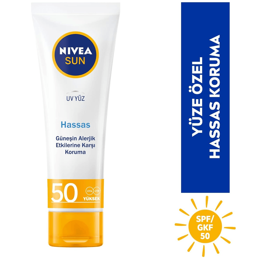 Nivea Sun UV Yüz Hassas Yatıştırıcı Spf 50 50ml-Yüksek Koruma