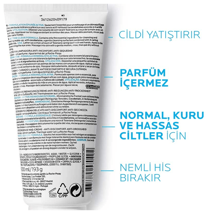 La Roche Posay Toleriane Caring Wash 200ml-Temizleyici Jel