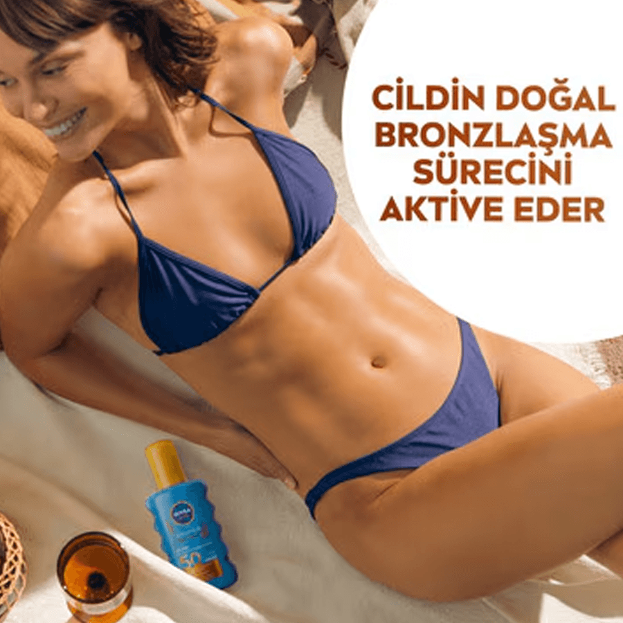 Nivea Bronzluk Arttırıcı Güneş Spreyi Gkf 50 200ml-Çift Etkili Koruma