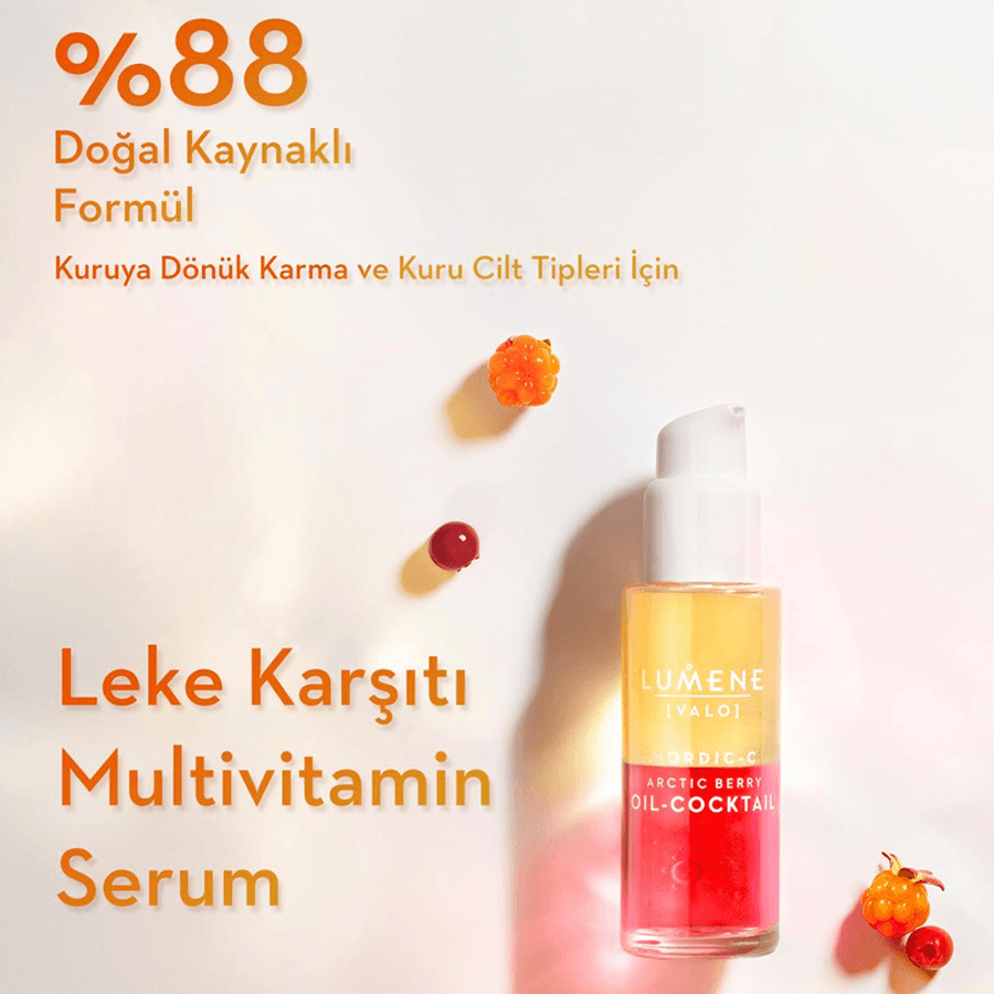 Lumene Arctic Berry Oil-Cocktail 30ml-Leke Karşıtı Multivitamin Kokteyli Serum