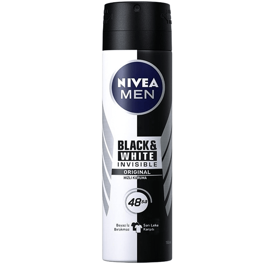 Nivea Men Black & White Original Sprey 150ml-Leke Karşıtı