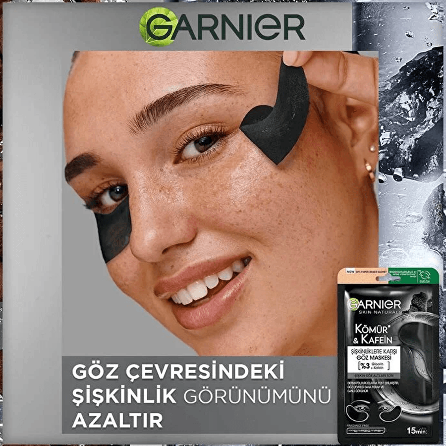 Garnier Kömür +Kafeın Göz Maskesi 1 adet