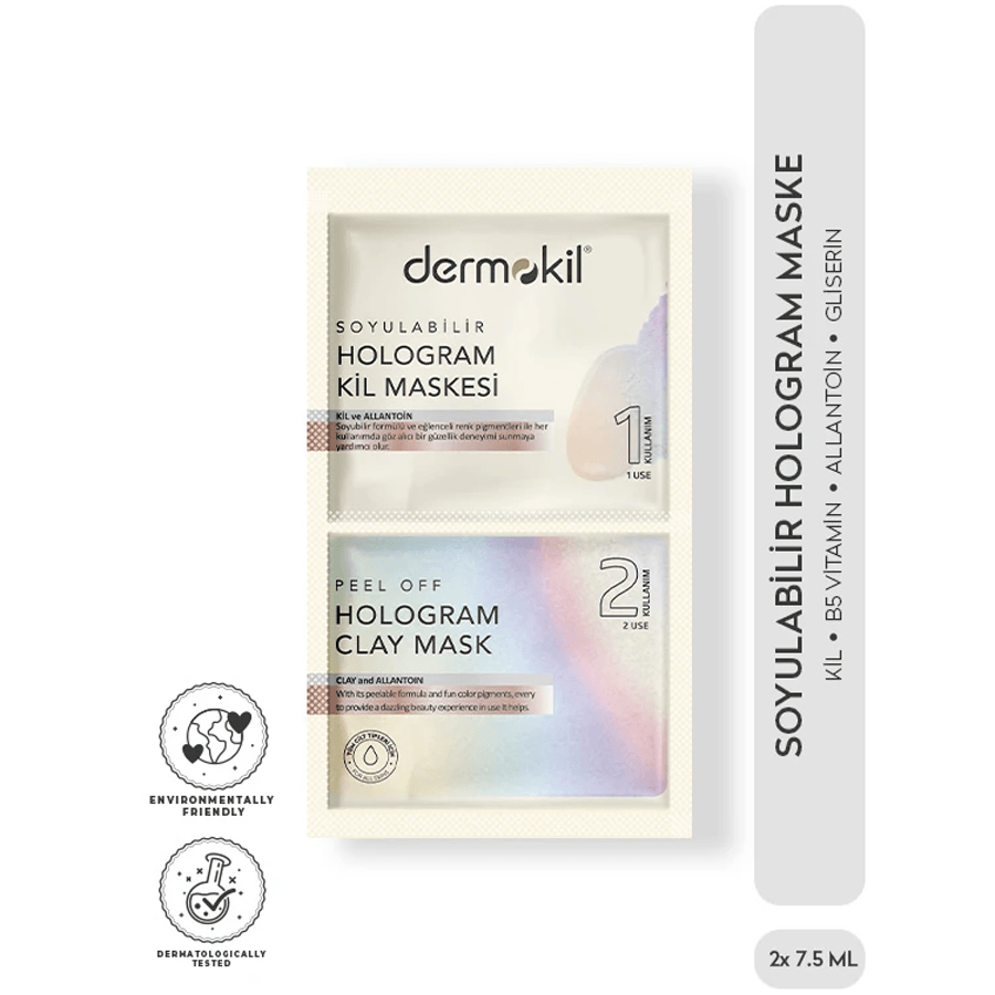 Dermokil Soyulabilir Hologram Kil Maskesi 7.5ml