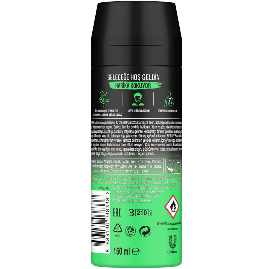 Axe Jungle Fresh Body Sprey 150ml Erkek Deodorant Sprey