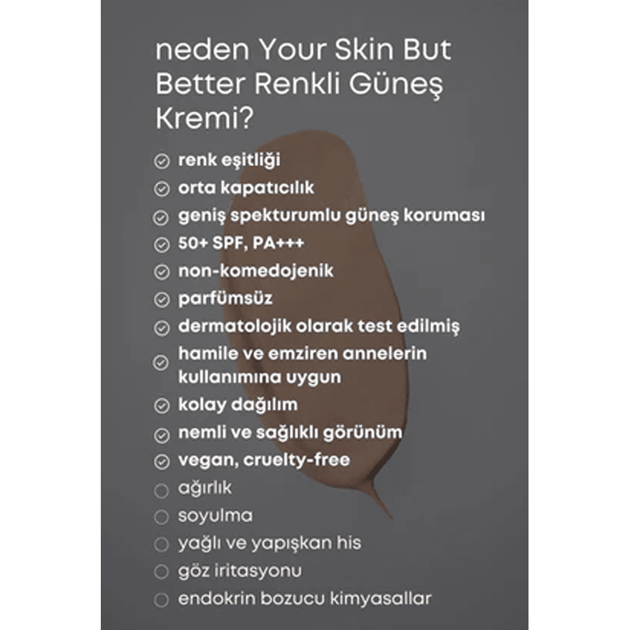 Birdiejay Your Skin But Better Renkli Mineral Güneş Kremi 50ml - Light