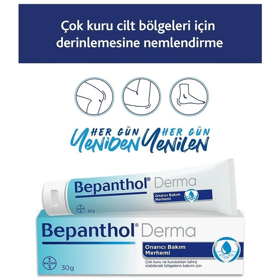 Bepanthol Derma Onarıcı Bakım Merhemi 30gr-Topuk,Dirsek Diz